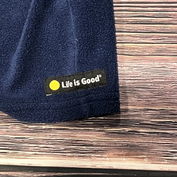 Life Is Good Mens‎ Blue 1/4 Zip Fleece Long Sleeve Pullover Sweater Size Large - Picture 6 of 8